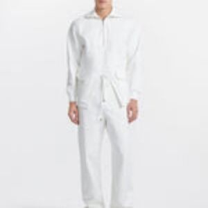 Dion Lee Saddle Zip Up Pullover Sweatshirt Ivory Men Small